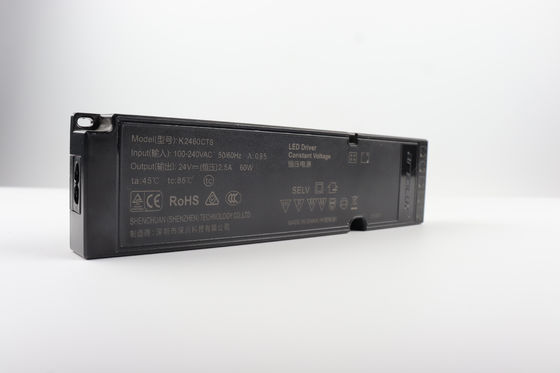 60W 24V অতি পাতলা ধ্রুব ভোল্টেজ পাওয়ার সাপ্লাই LED ড্রাইভার স্যুইচিং জন্য