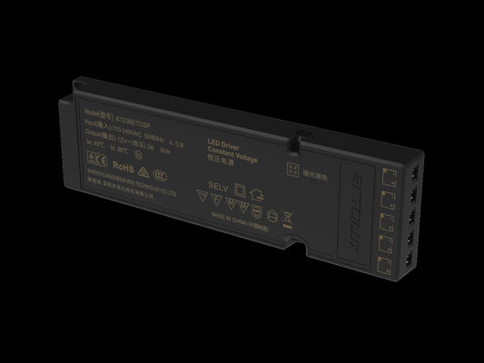 ETSC 36W-12V টাইমিং এবং সিসিটি টিউনিংয়ের জন্য অতি পাতলা ধ্রুবক ভোল্টেজ এলইডি ড্রাইভার
